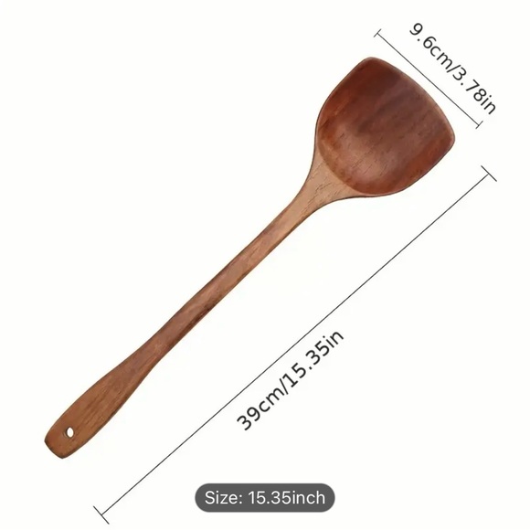 1 Piece Sandalwood Spatula Non-Stick Cooking Turner Good Grade Heat Resistant - Picture 3 of 8